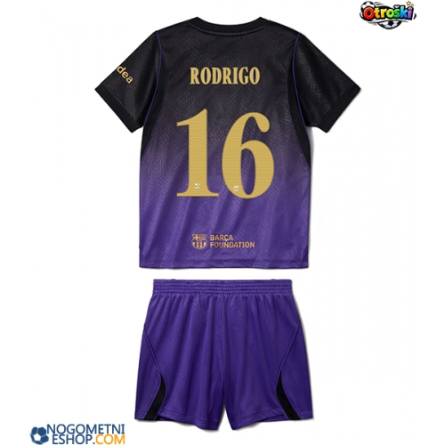 Otroški Nogometni dresi Barcelona Rodri Hernandez #16 Gostujoči 2026-27 Kratek Rokav (+ Kratke hlače)